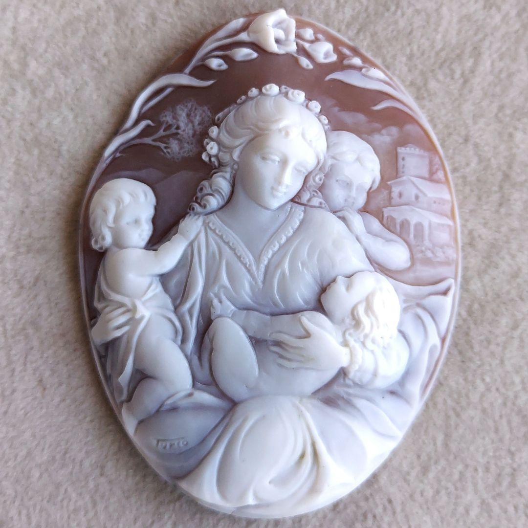 幸せの形　母の愛　シェル　カメオ　ルース