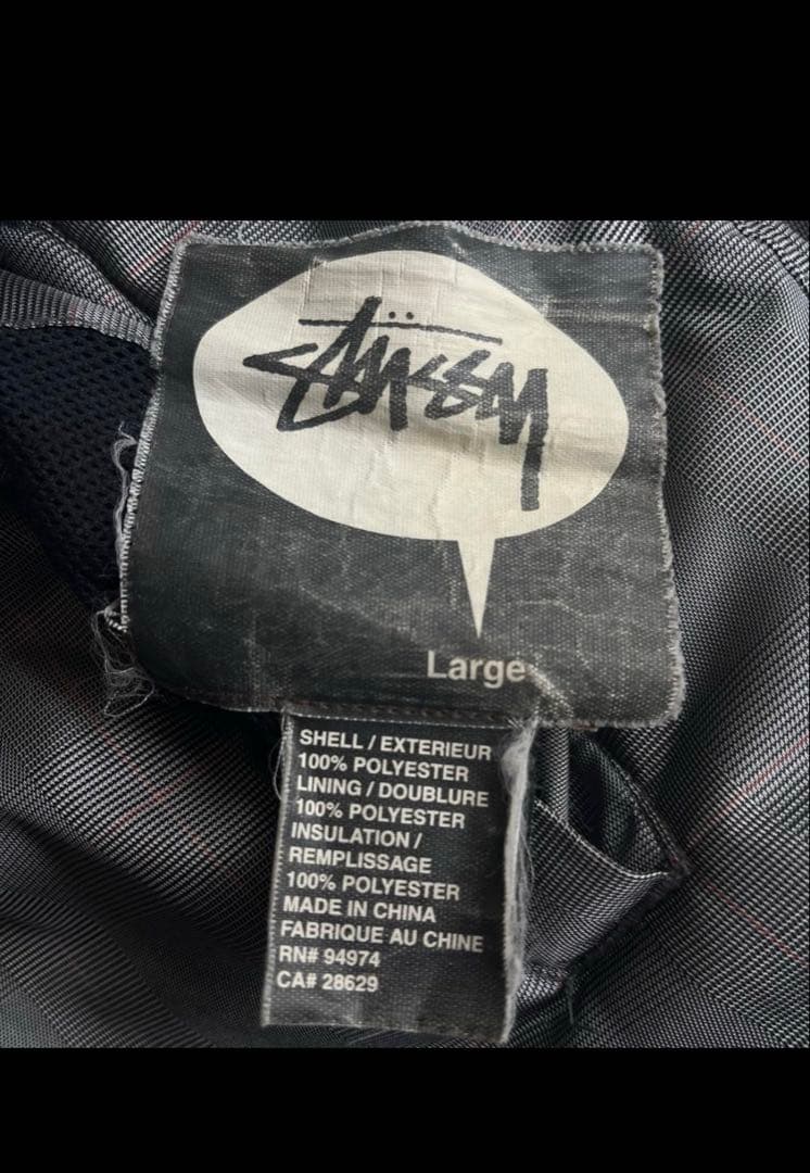 コンパスstuussy ロゴ ジップアップジャケット ブルゾン 墨黒