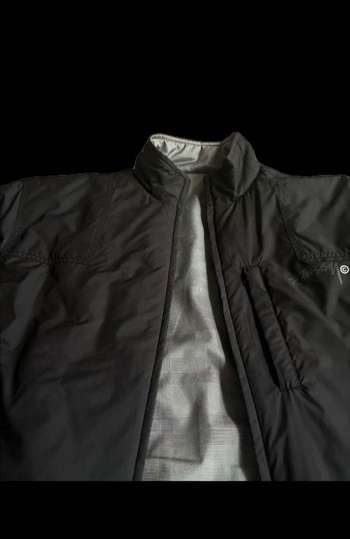 コンパスstuussy ロゴ ジップアップジャケット ブルゾン 墨黒