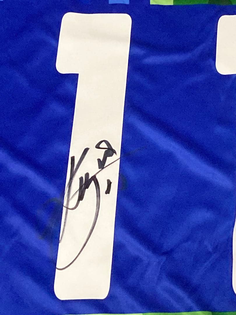 サイン入り 鈴鹿ポイントゲッターズ 三浦知良 カズ Kazu ユニフォーム2XO