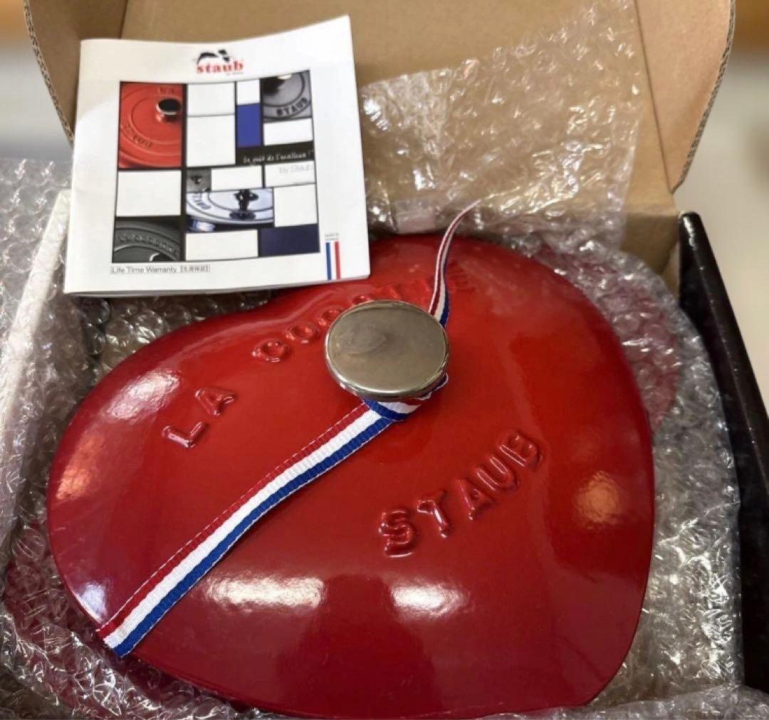 12/16まで✨️ストウブ鍋　ハート ココット 鍋 /チェリー 赤