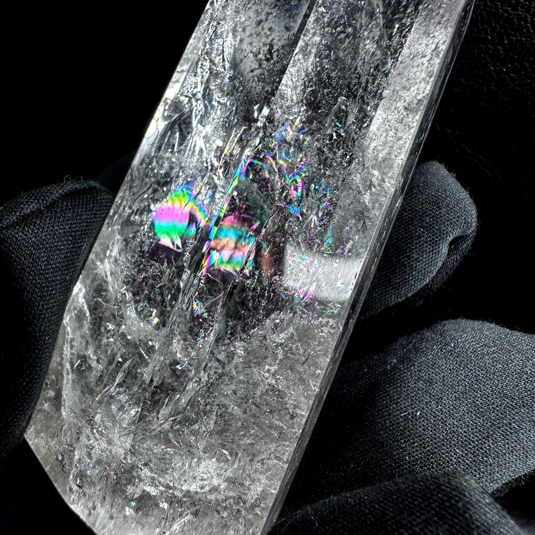 アゼツライト☆レインボー☆ヒマラヤ水晶六角柱パワーストーン天然石 原石A1315