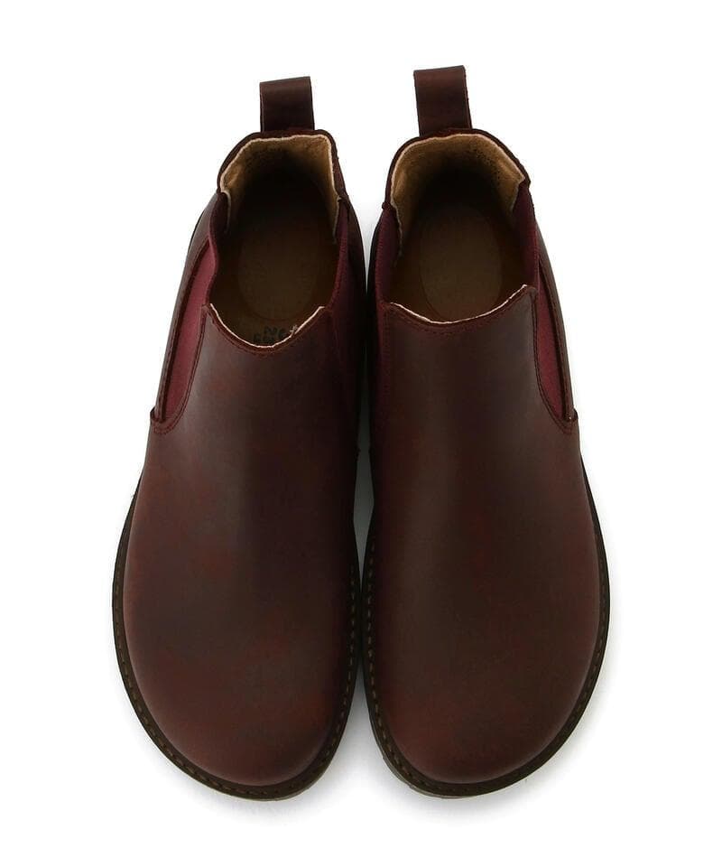 未使用品！ビルケンシュトック本革サイドゴアブーツ防水 24.5 バーガンディ