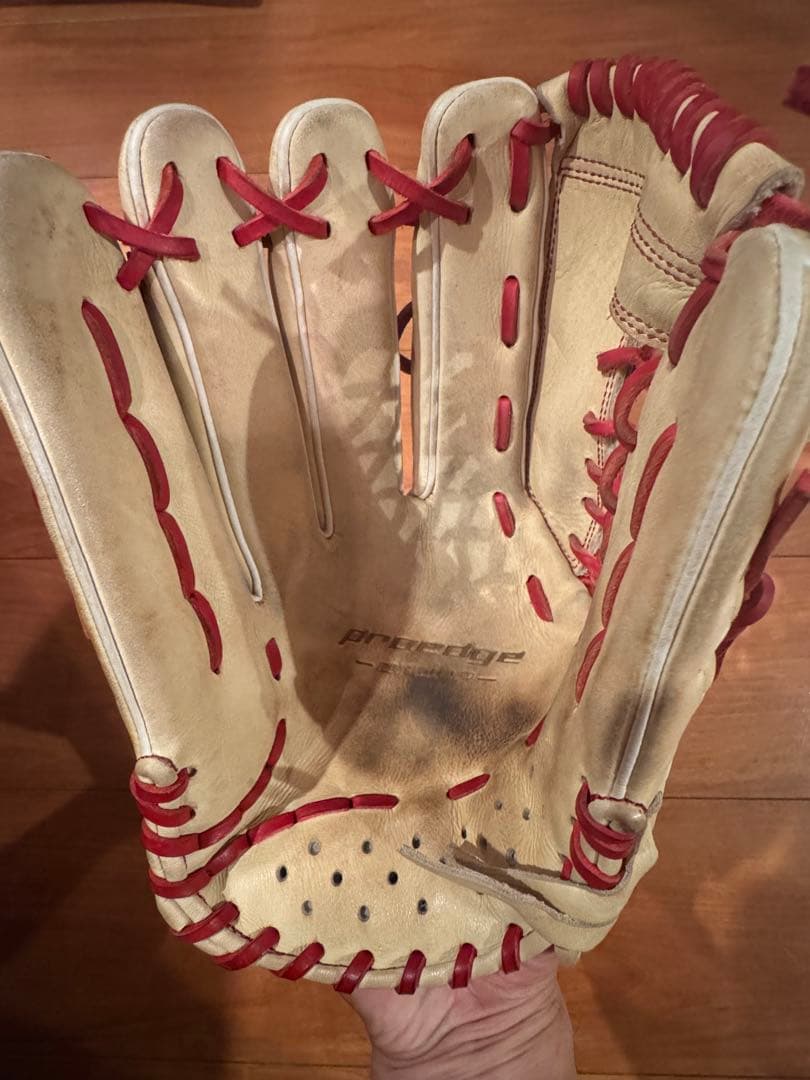 SSK軟式オーダーグローブ 左投 クリームレッド