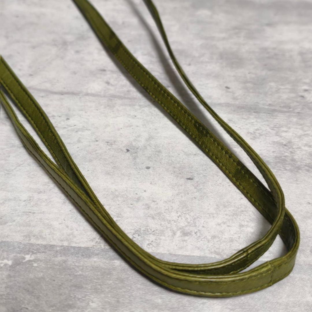 LOEWE ロエベ アナグラム ナッパレザー ショルダーポーチ カーキ