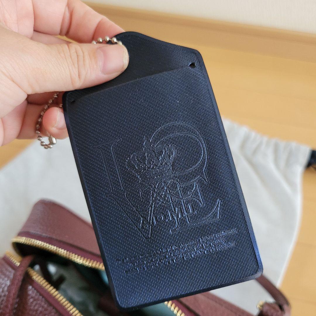 ADMJ バーガンディ レザー バッグ