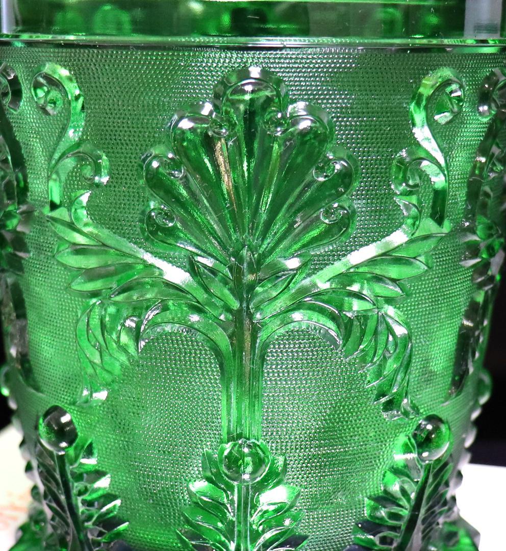 オールド・バカラ 1840年 激レア 大型 緑色ガラス 壺 アイスペール 花瓶