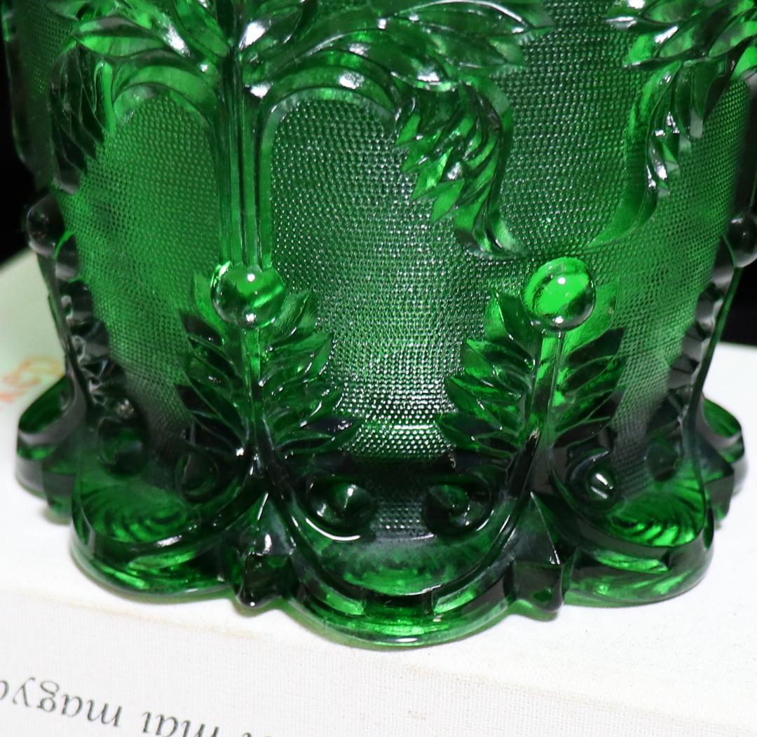 オールド・バカラ 1840年 激レア 大型 緑色ガラス 壺 アイスペール 花瓶