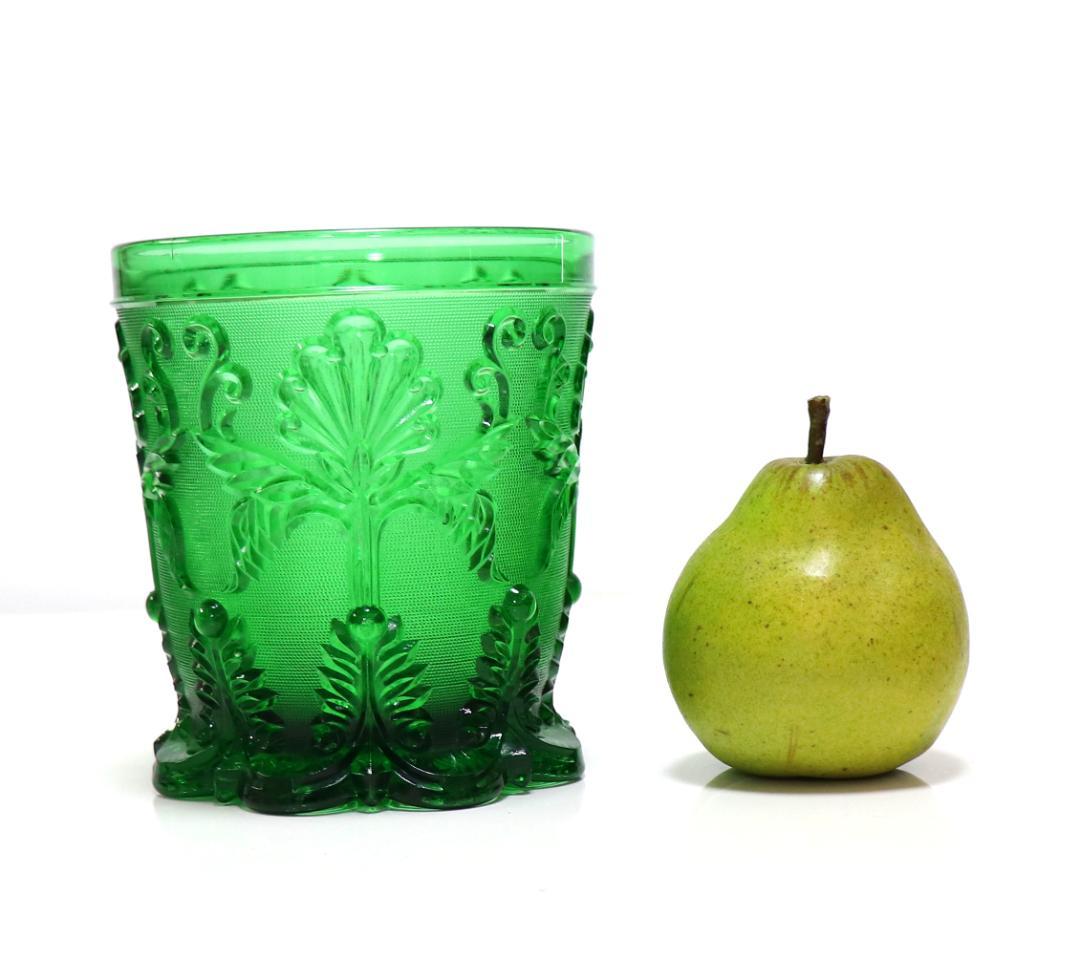オールド・バカラ 1840年 激レア 大型 緑色ガラス 壺 アイスペール 花瓶