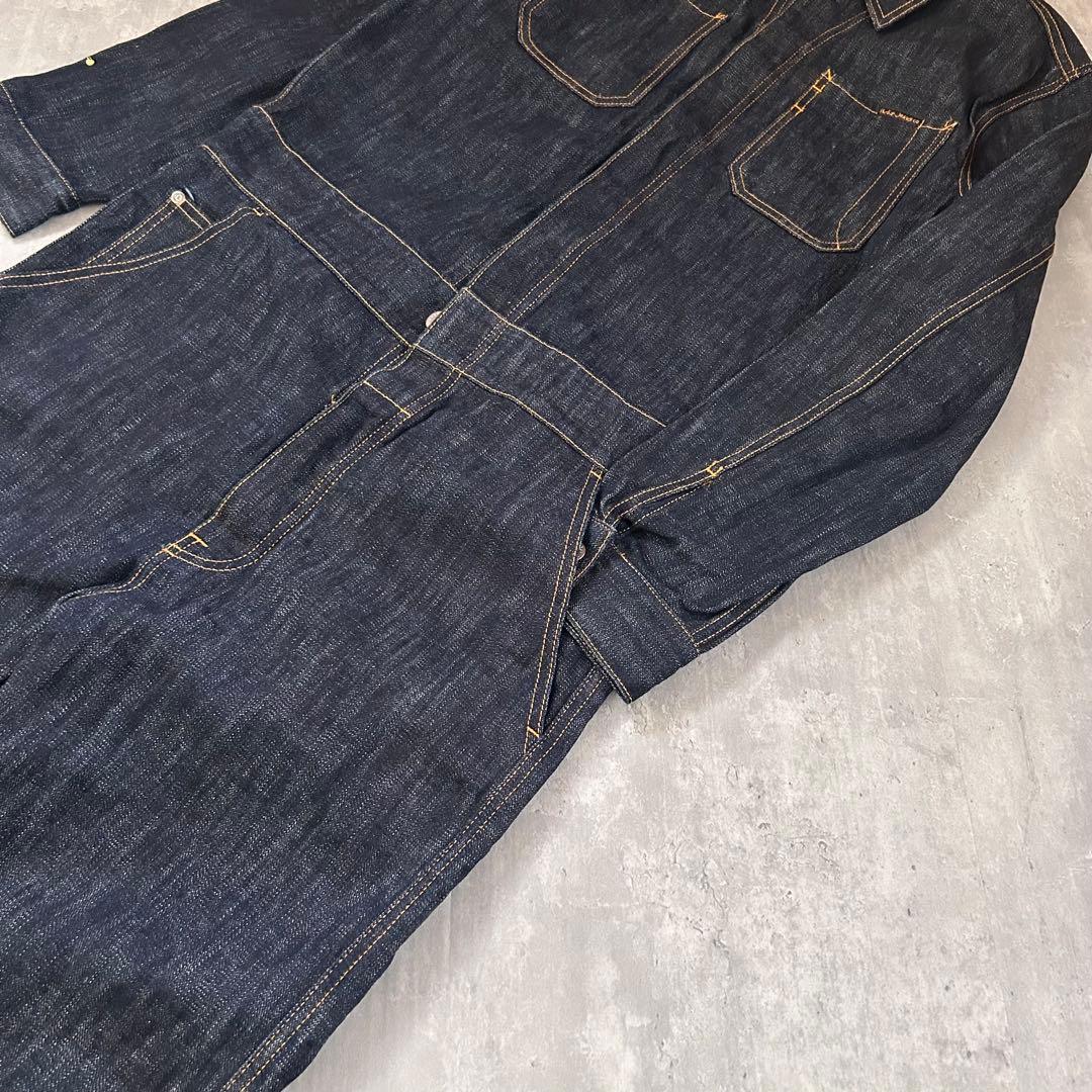 Z122【即完売】【記念品(10周年)】ヌーディージーンズ つなぎ デニム 濃紺