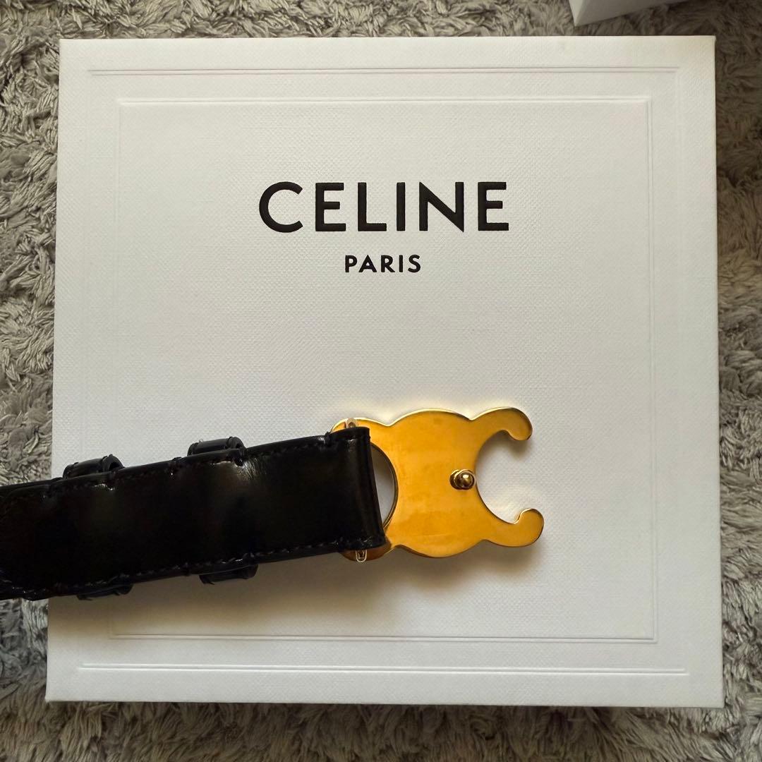 CELINE トリオンフベルト 70　スムースカーフスキン25mm