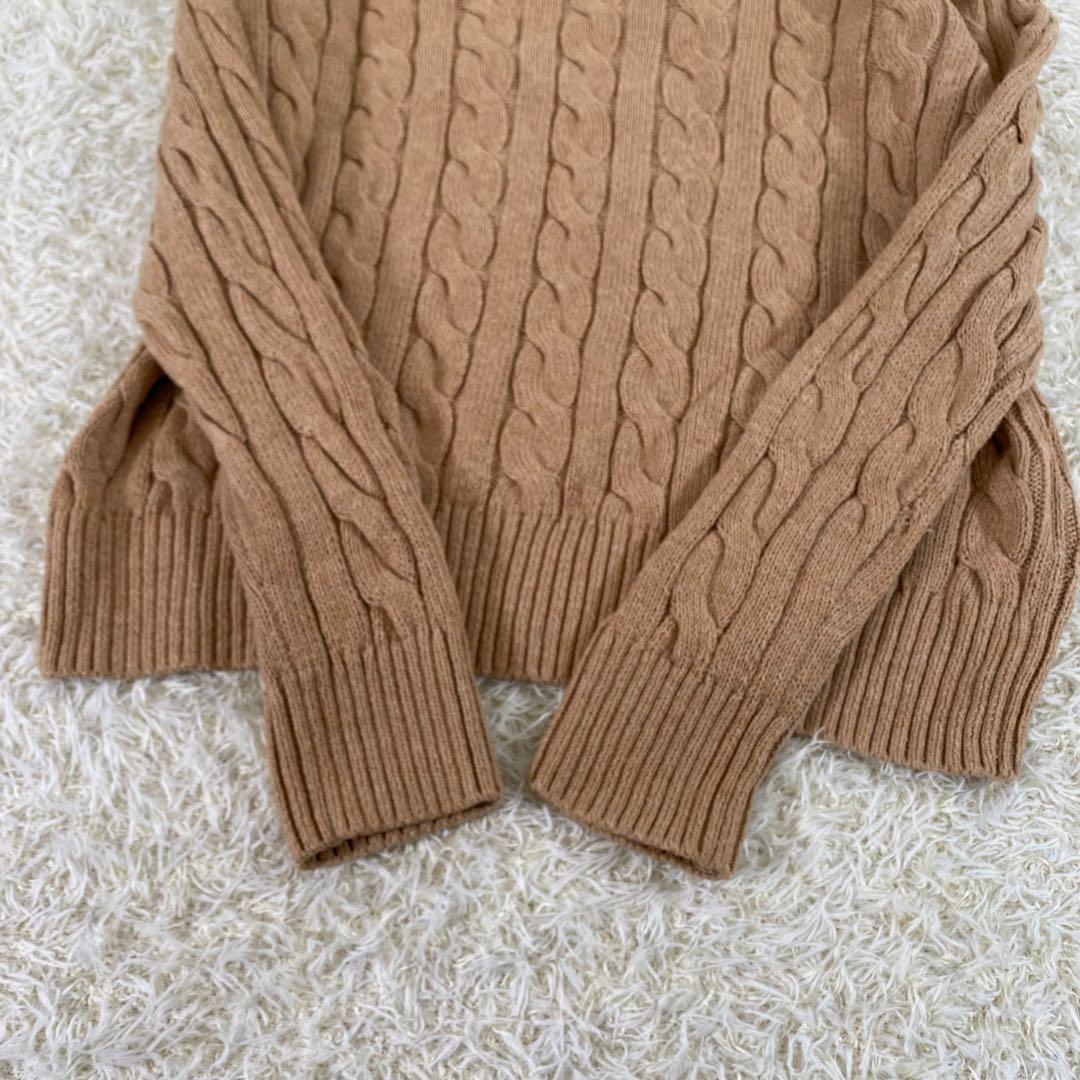 【美品】ポロラルフローレン　ケーブルニット　ユニセックス　メンズ　茶　L相当