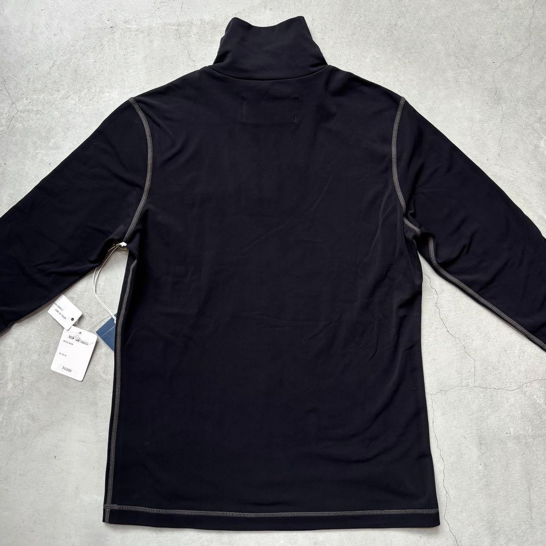 【新品タグ付】HORN GARMENT ハイネックハーフジップシャツ ロゴ刺繍