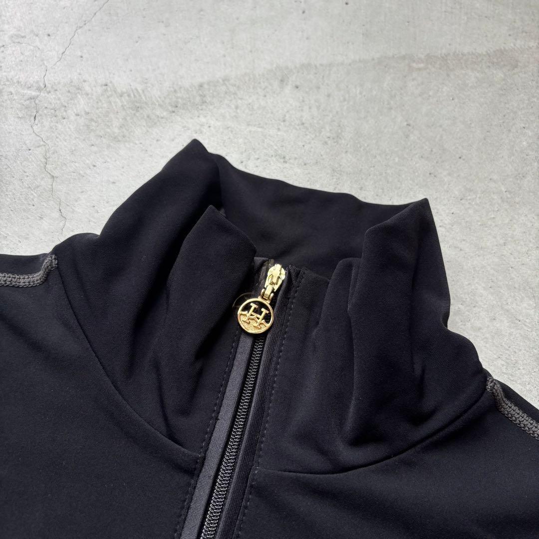 【新品タグ付】HORN GARMENT ハイネックハーフジップシャツ ロゴ刺繍