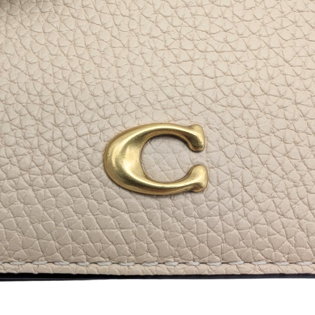 ＜未使用品＞ COACH コーチ 名刺入れ カードケース 小物 アイボリー