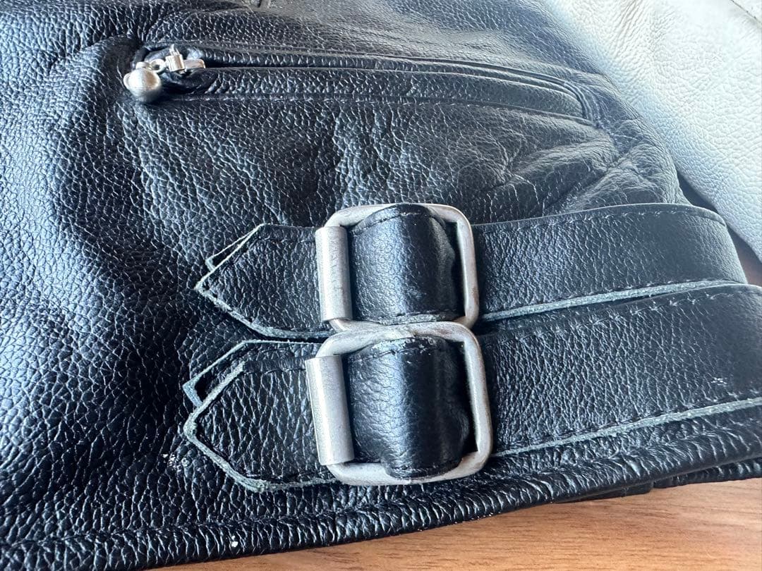 希少 シングルライダースジャケット ブラック×ホワイト chaos 予約済