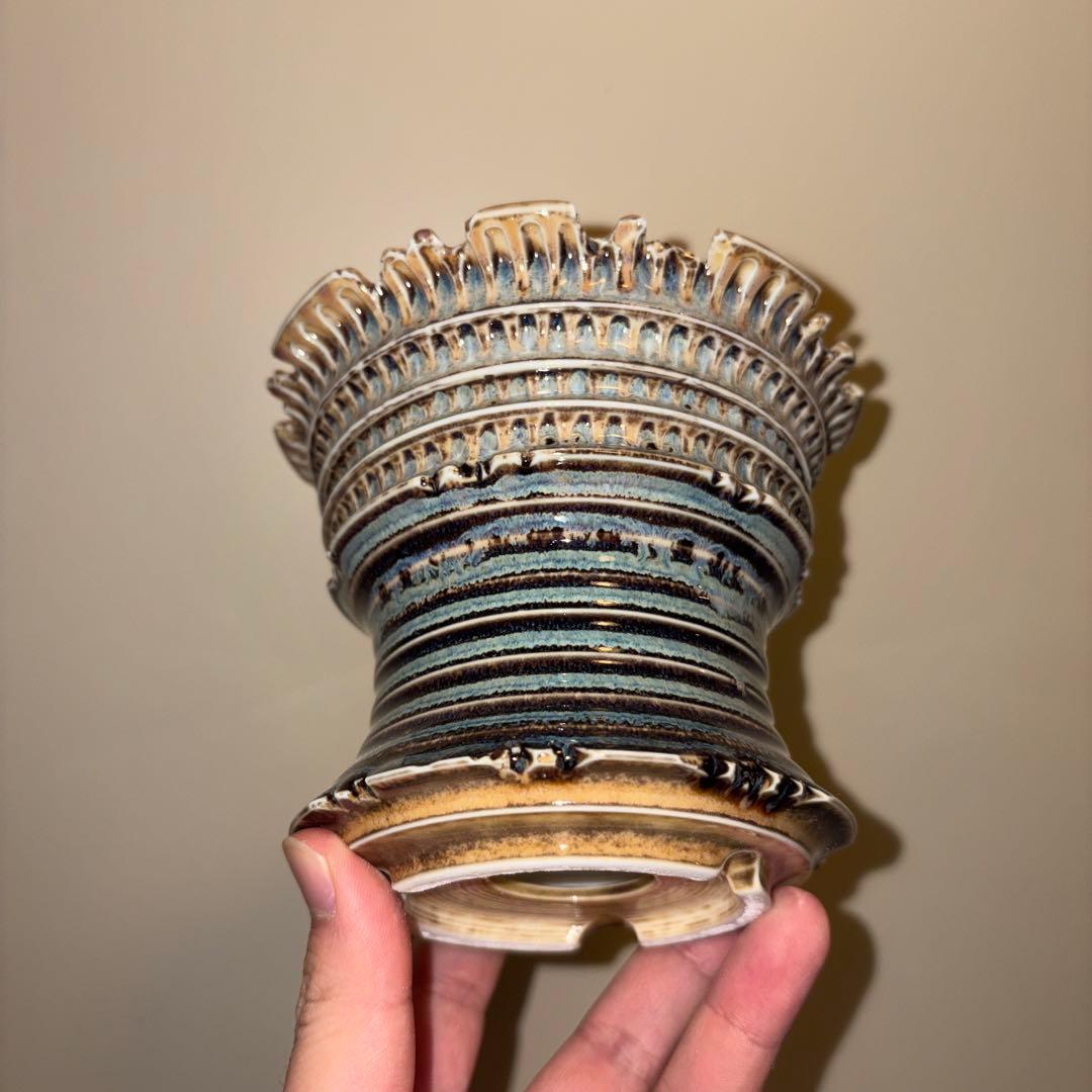 XL 植木鉢 作家鉢 アガベ グラキリス チタノタ オテロイ 笹の雪 帝冠 赤猫