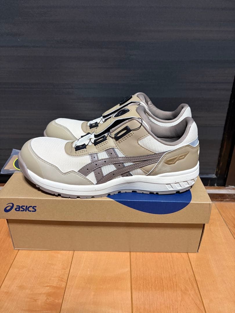 アシックス CP209 安全靴 25ss限定 クリーム トープグレー 27cm