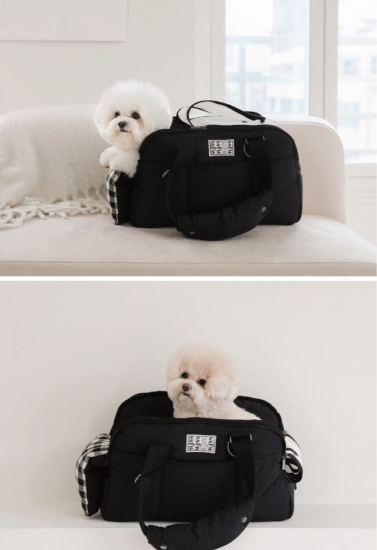 SSFW 韓国ブラックナイロンキャリーバッグ　新品未使用　タグ付き