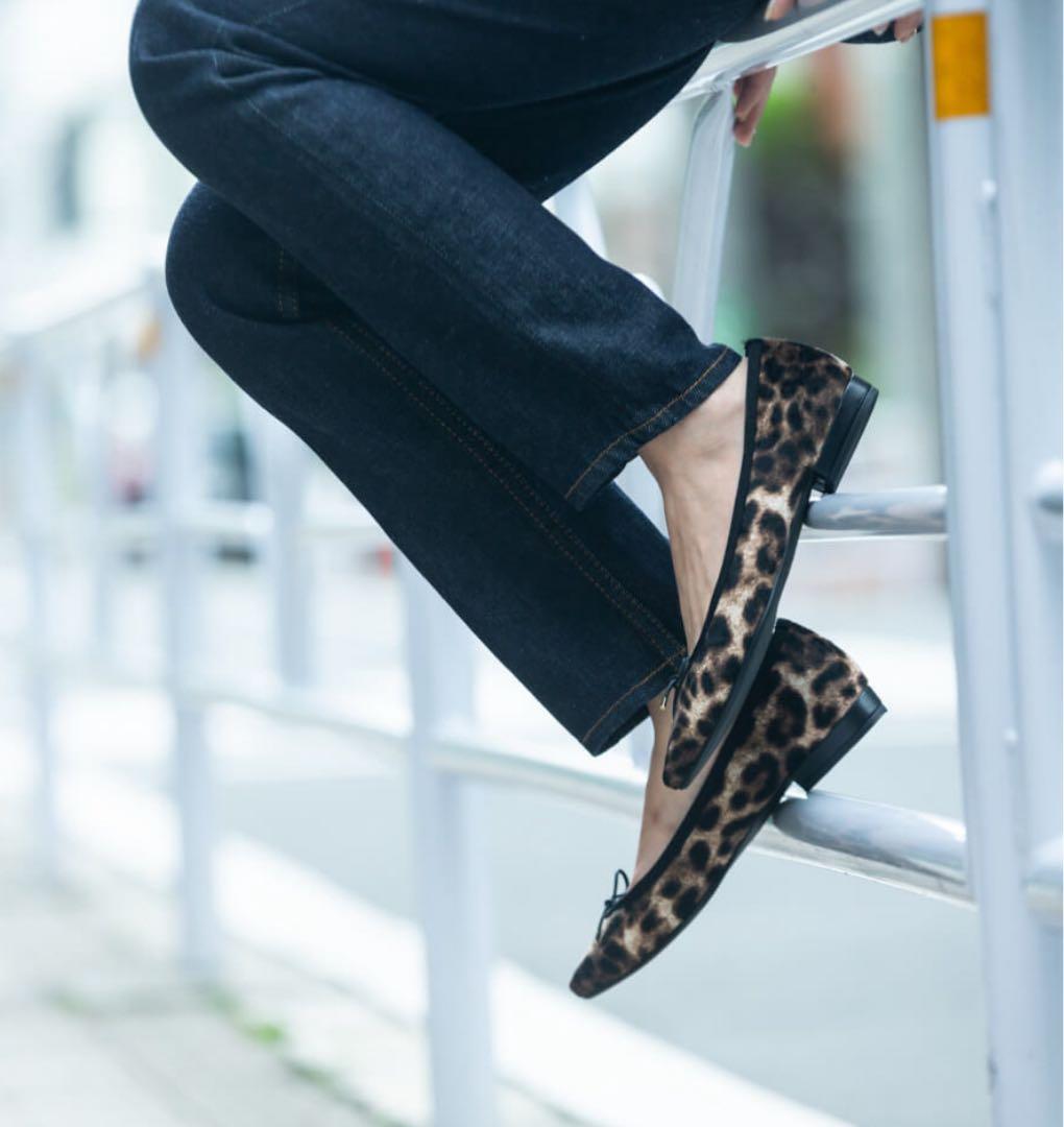 美品！BAILAモデル絵美里さんコラボ ルタロン レオパードポインテッドパンプス