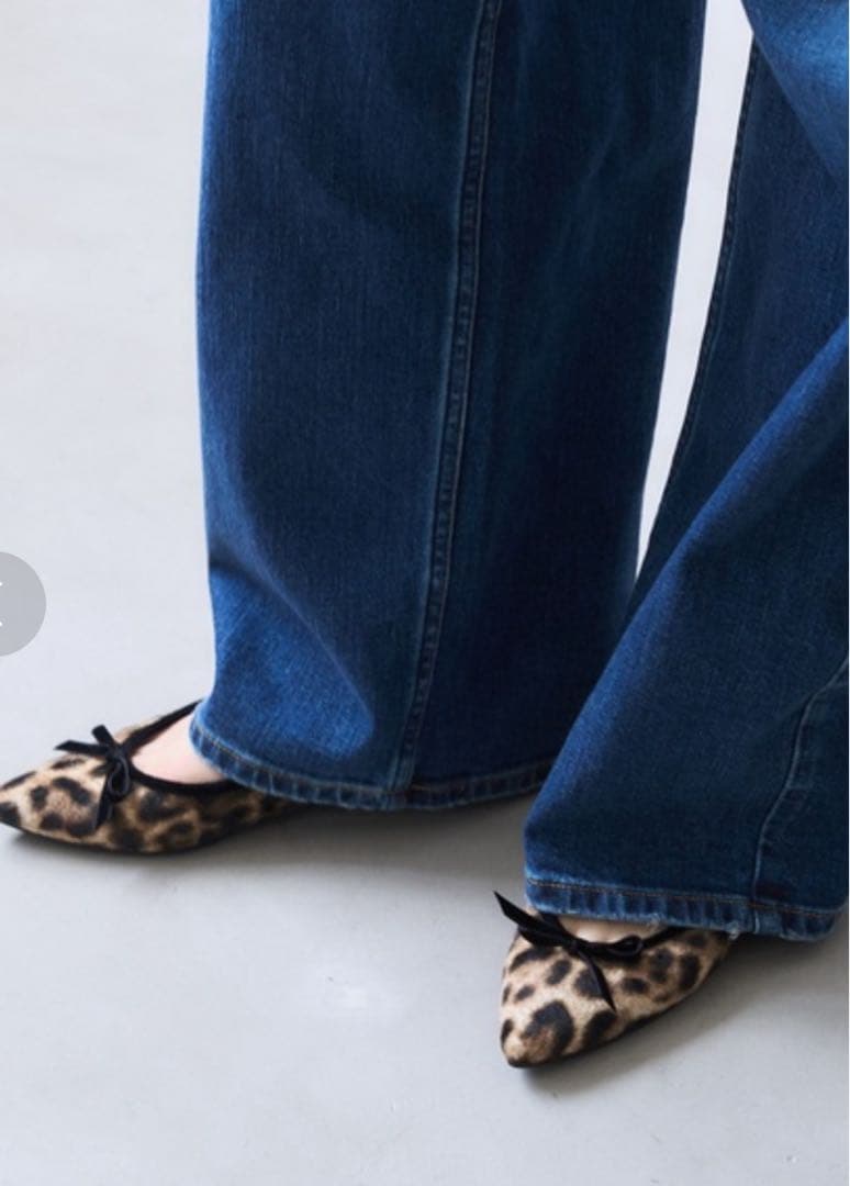 美品！BAILAモデル絵美里さんコラボ ルタロン レオパードポインテッドパンプス