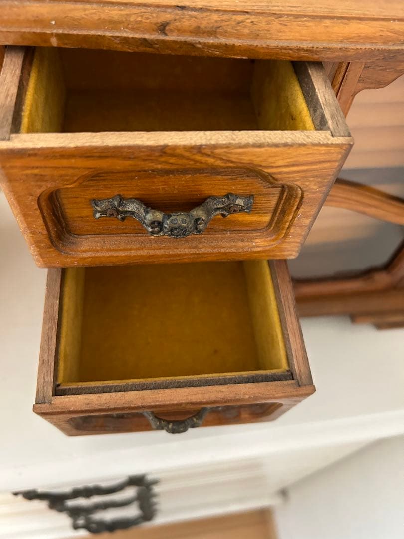 木製ジュエリーボックス☆アクセサリーケース☆小物入れオルゴール付き☆アンティーク