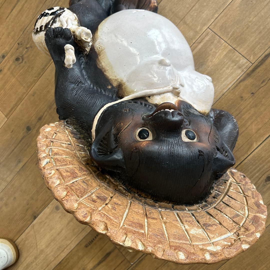 骨董品　レア　タヌキ　狸　たぬき　男の子　オブジェ