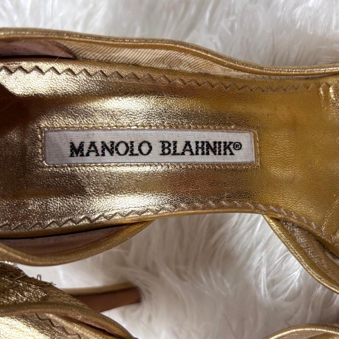 MANOLO BLAHNIK 良品✨マノロブラニク オープントゥサンダル