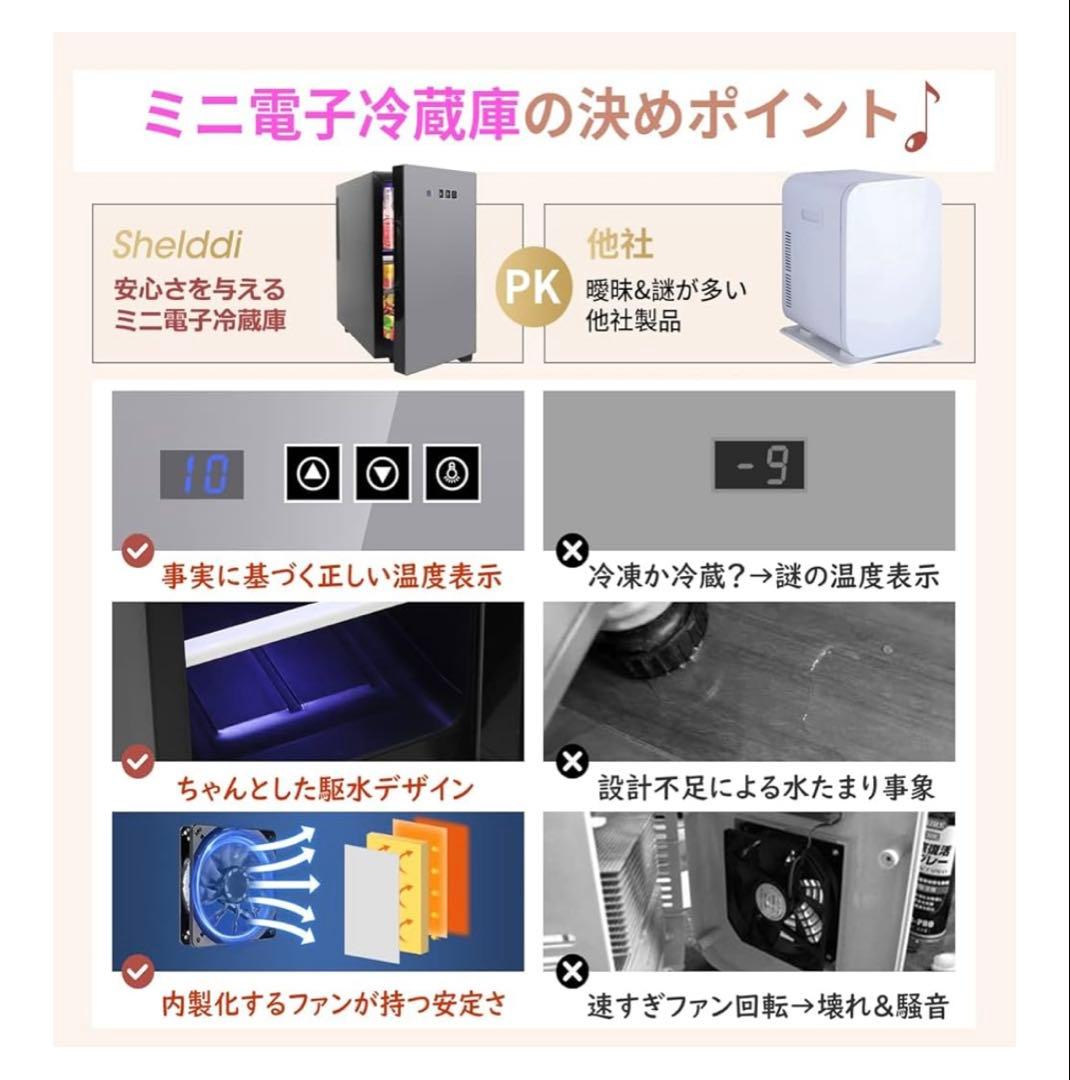 Shelddi 23L ミニ冷蔵庫　小型冷蔵庫