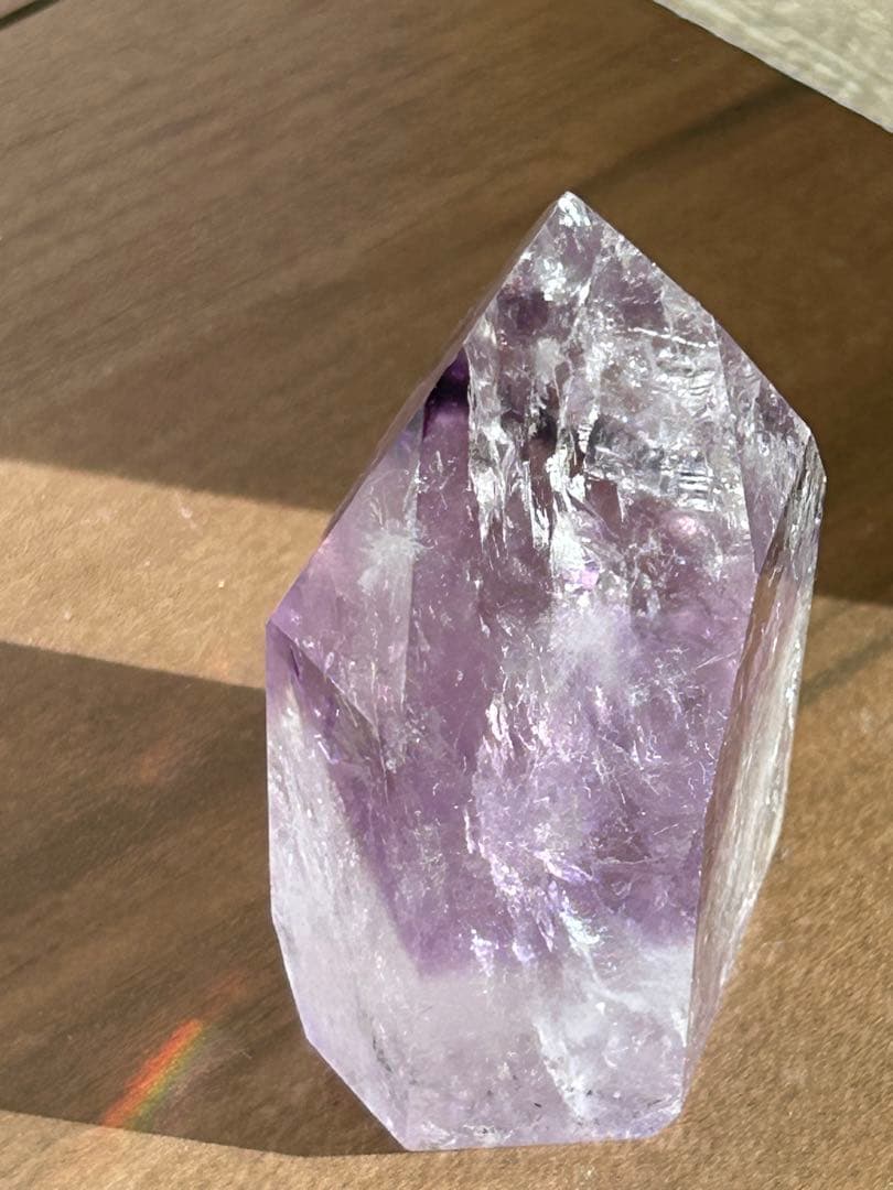 ファントムアメジスト　ミニタワー　天然石　置物