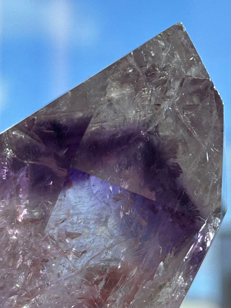 ファントムアメジスト　ミニタワー　天然石　置物