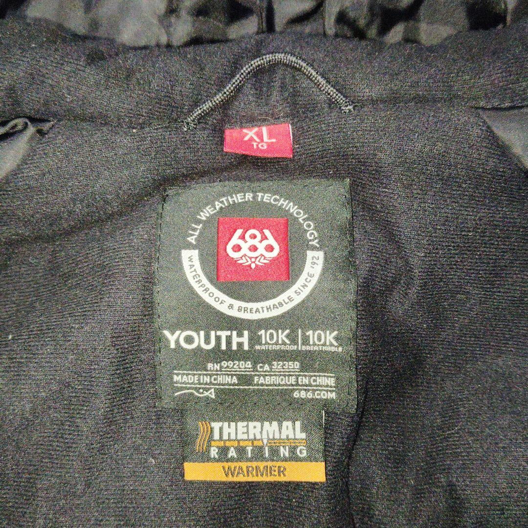 686　キッズ　スノボウェア　上下セット　XL　カモフラ　防水　大きいサイズ