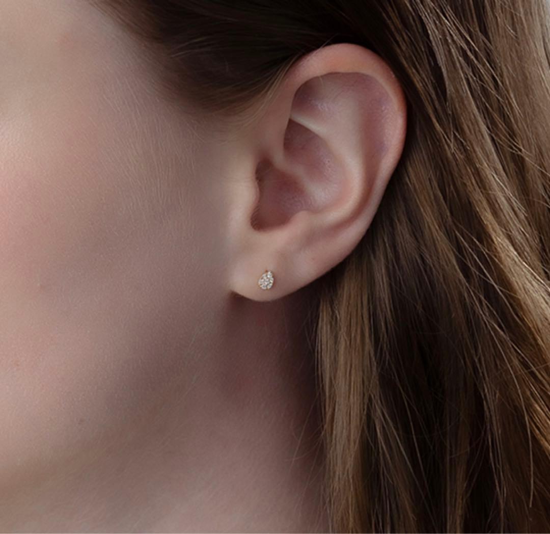 STAR JEWELRY K10 ピアス DIAMOND SKINNY