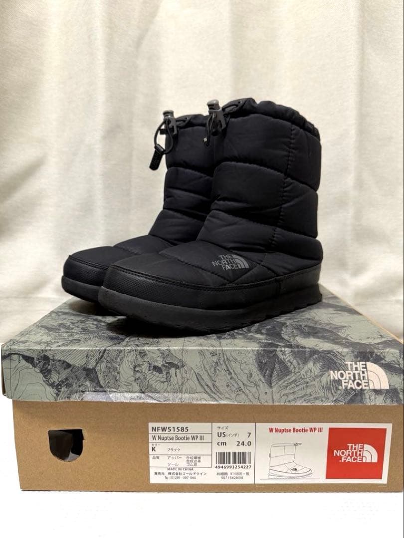 THE NORTH FACE ノースフェイス　ヌプシ　24センチ　ブラック
