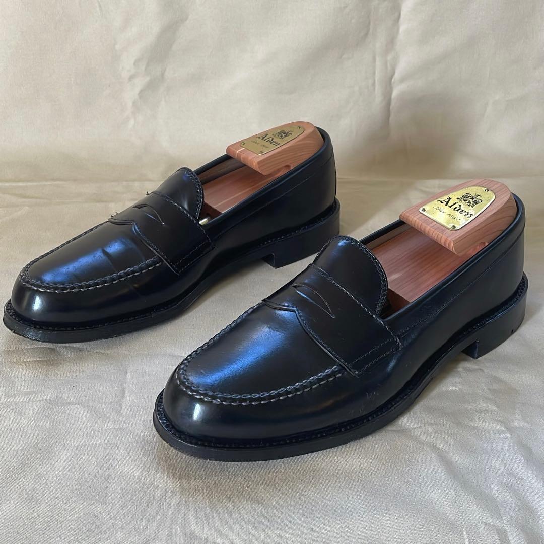 【極美品】オールデン ALDEN 987 ブラック コードバン ペニーローファー