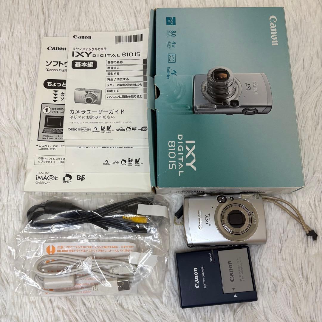 Canon IXY 810IS PC1235 充電器　箱 コンデジ　動作品