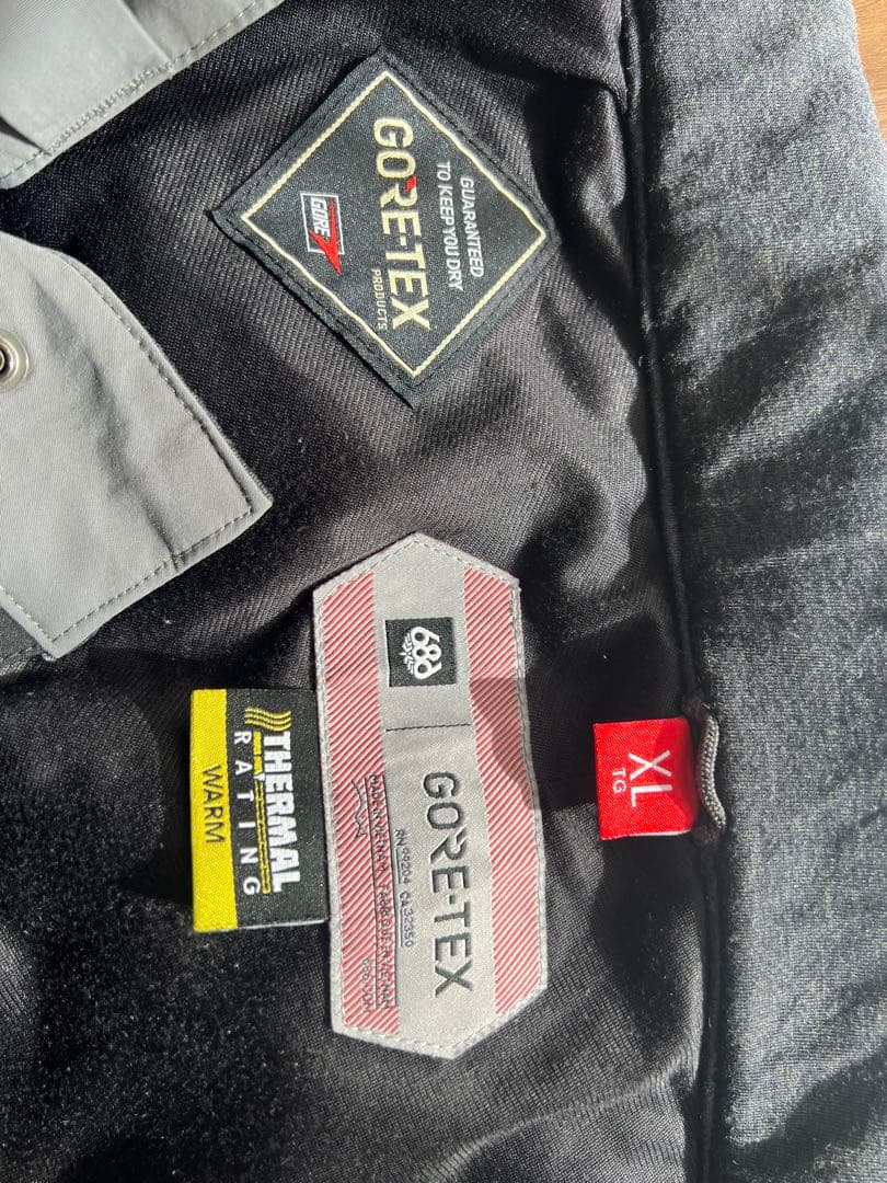 686 GORE-TEX スノーボードパンツ XL グレー 防水防寒 BOA対応