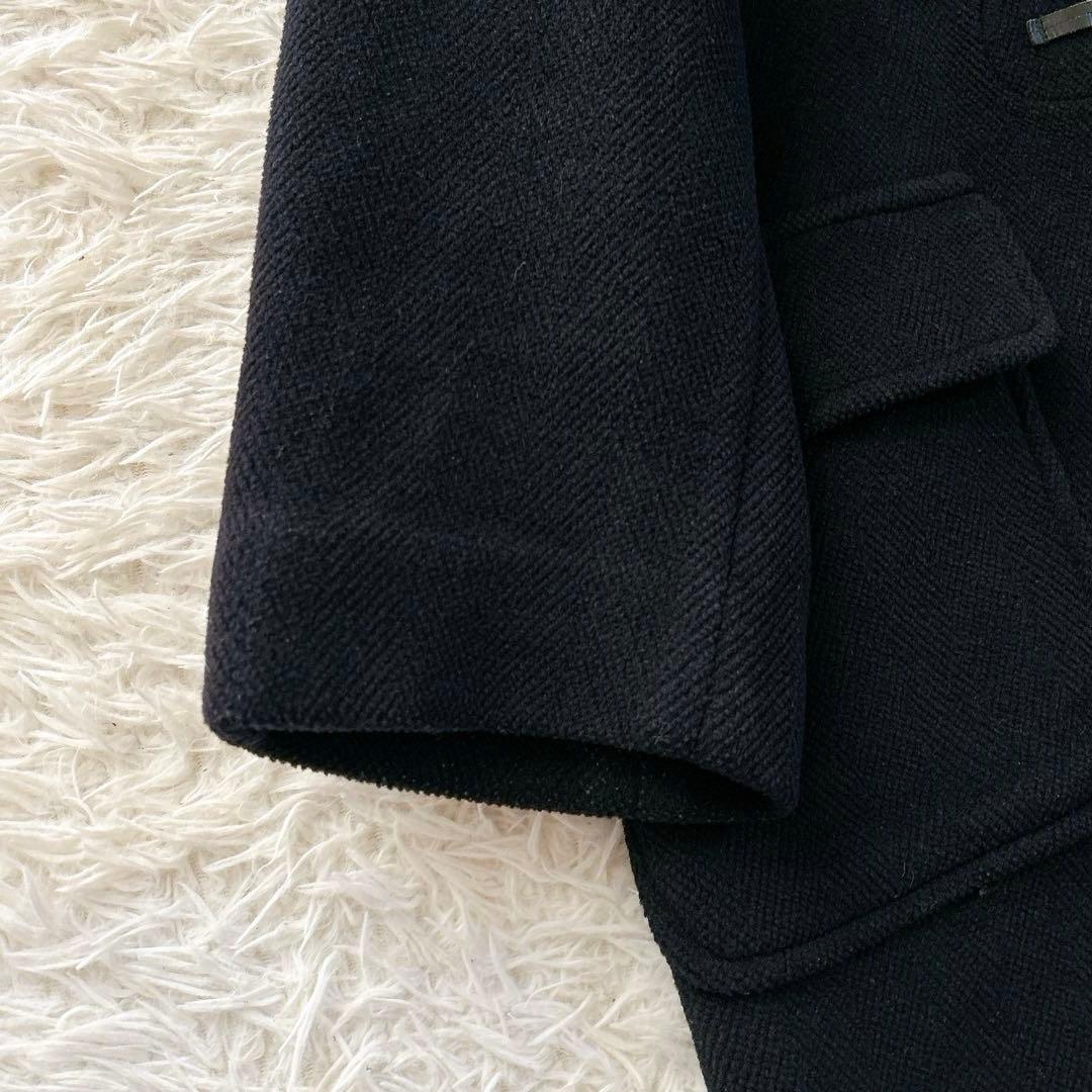 美品 ロイヤルバーリントン ダッフルコート ヘリンボーン ネイビー