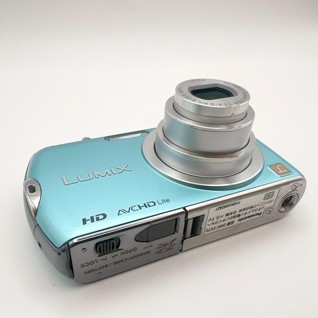 【完動品】Panasonic LUMIX DMC-FX70 コンデジ ブルー