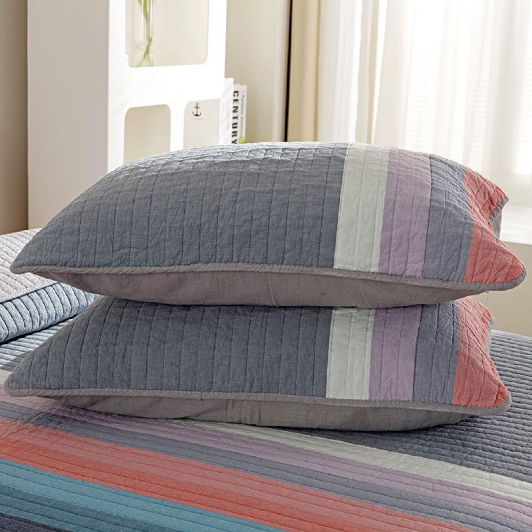 キルトベッドカバー3点セット綿マルチカバー キルティング 167