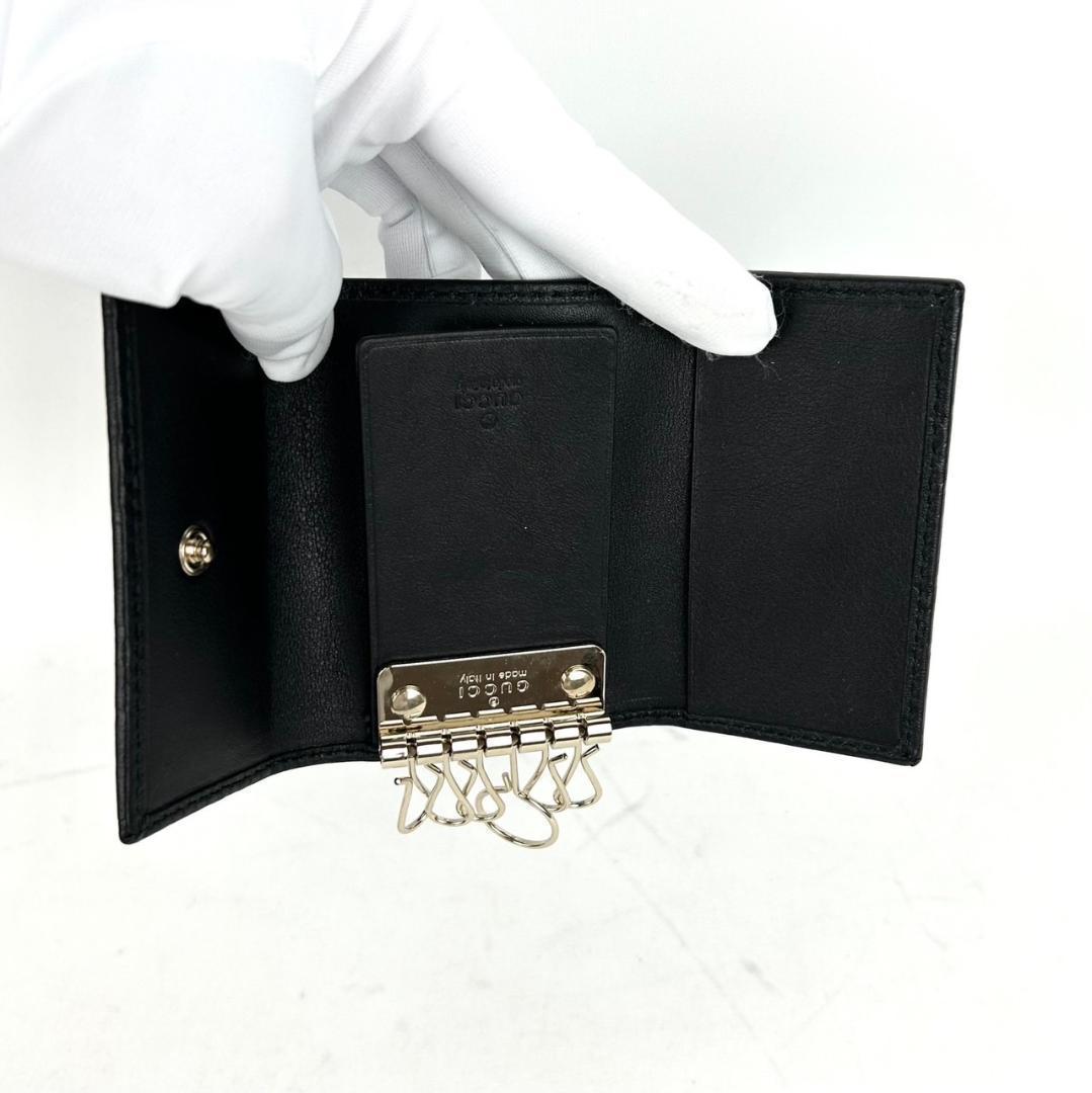 【イタリア製】グッチ GUCCI キーケース　キーホルダー　ブラック