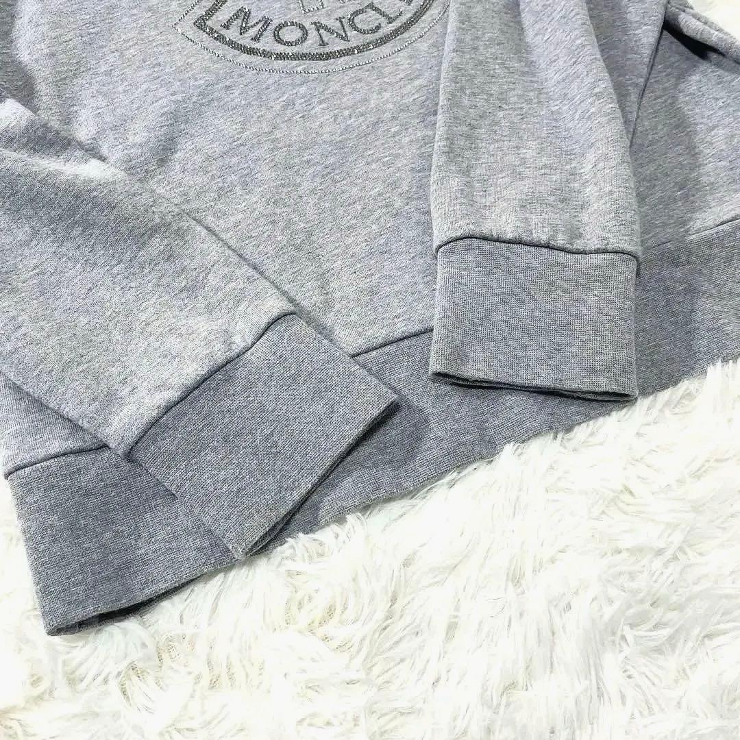 MONCLER モンクレール ロゴ トレーナー S ラインストーン グレー