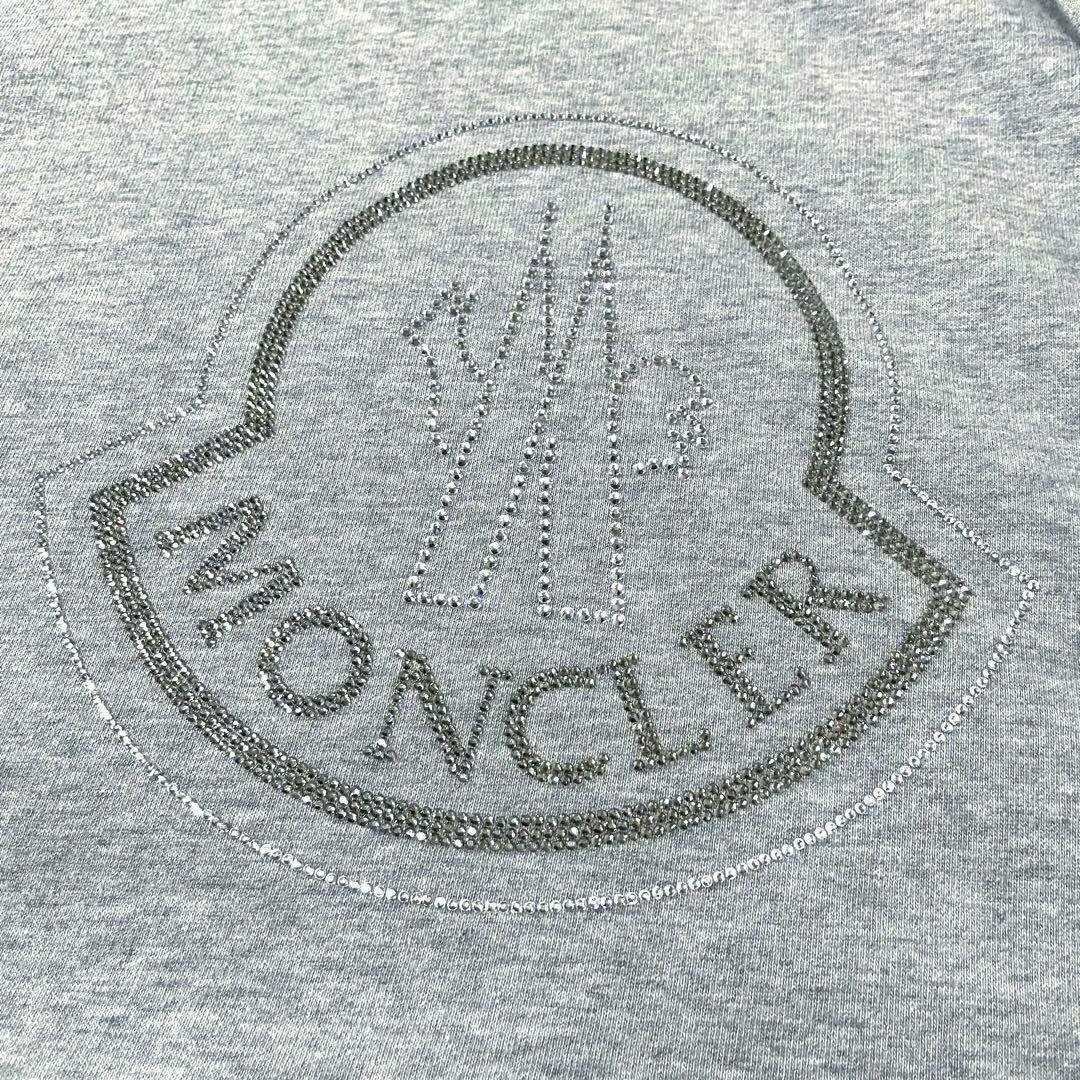 MONCLER モンクレール ロゴ トレーナー S ラインストーン グレー