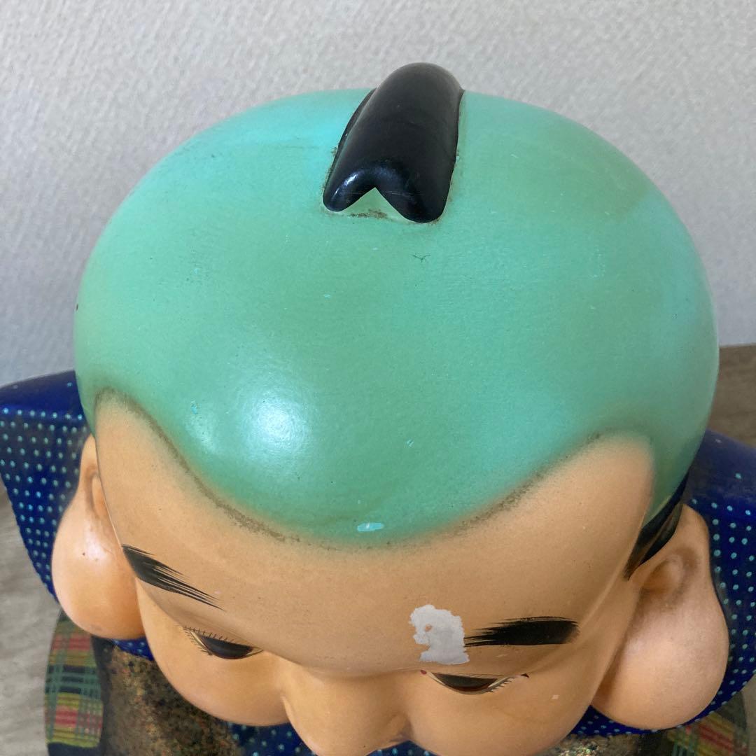 時代福助人形　縁起　手描き　招福置物　珍品〈検 招き猫　こけし　七福神　常滑焼