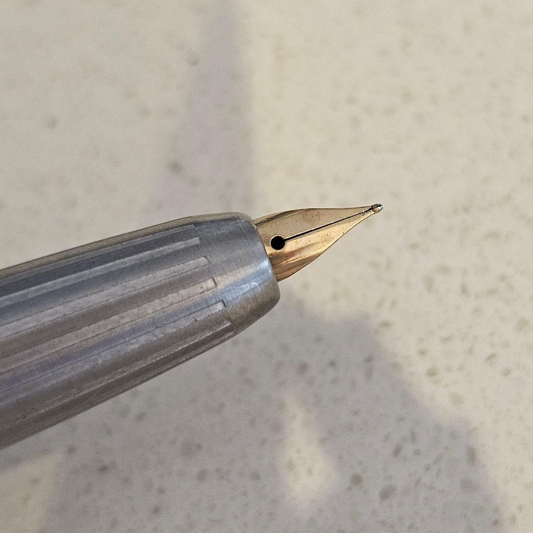 PILOT キャップレス ストライプ 蝕刻 14K ヴィンテージ万年筆