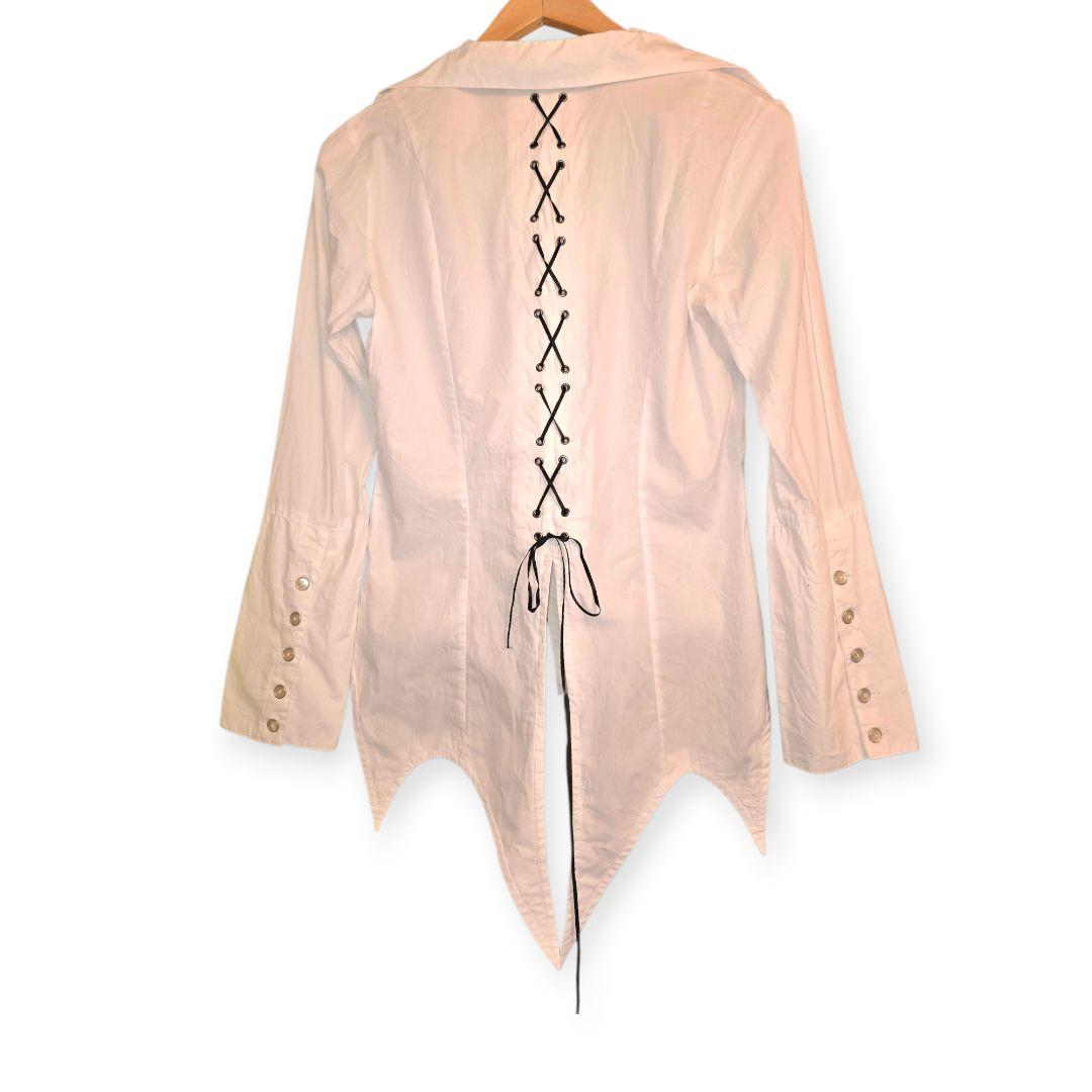 B.P.M バックレースアップ　ワイシャツ　ブラックピースナウ　燕尾