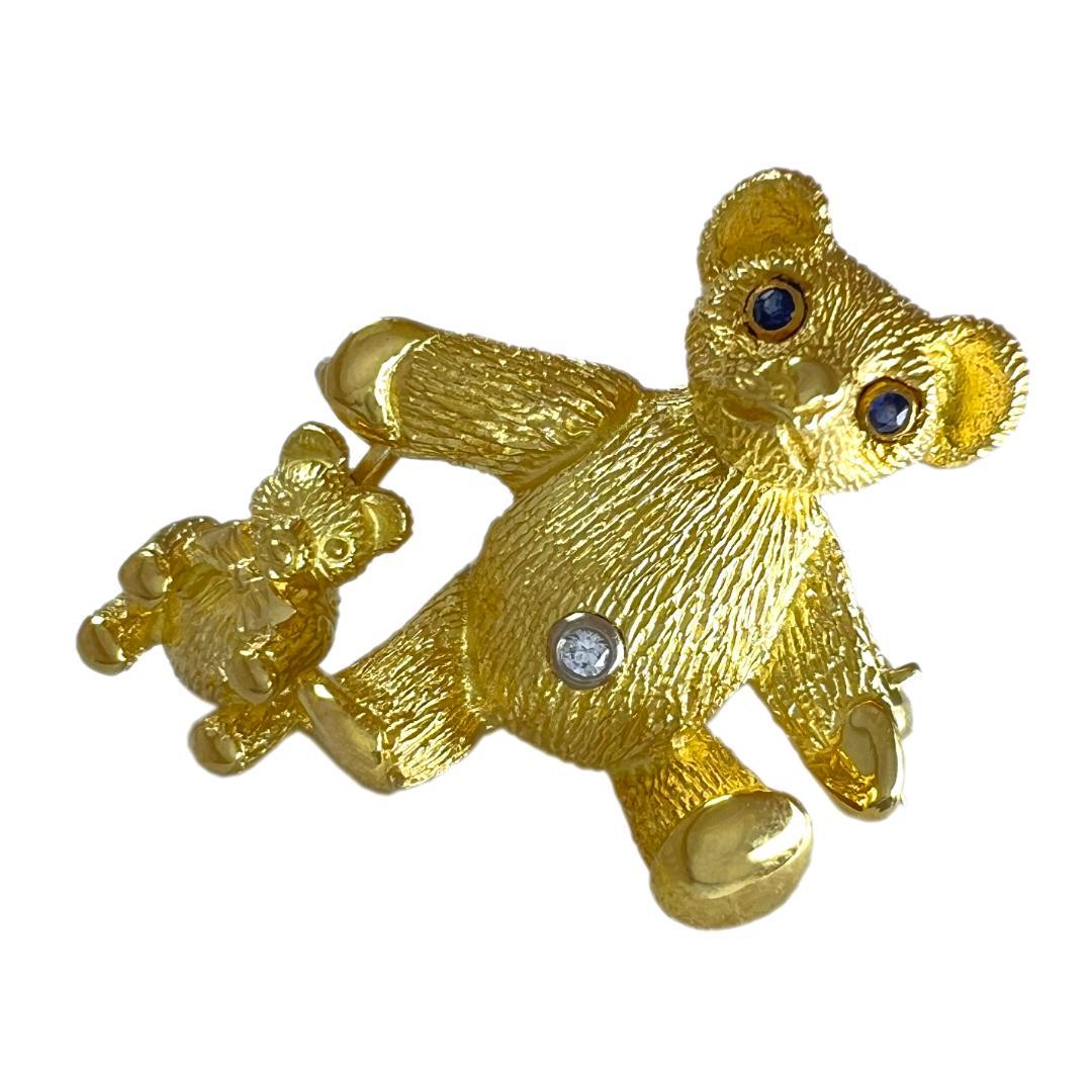 極美品　ティファニー　ブローチ　テディベア　K18　ヴィンテージ　希少　レア