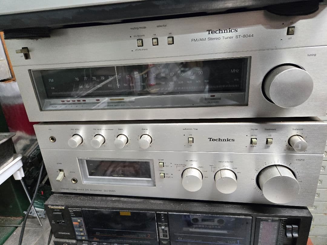 Technics 4セット オーディオ ターンテーブル アンプ カセットデッキ