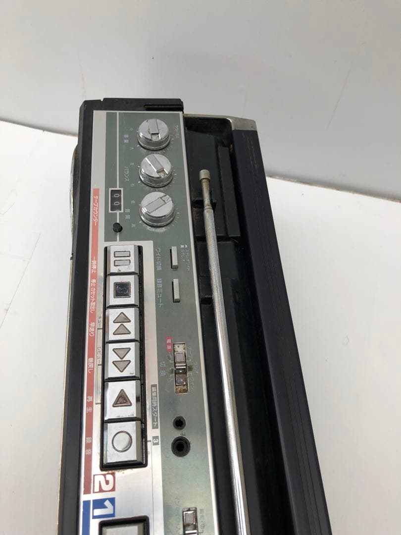 SHARP QT-77BK ブラック ラジカセ レトロ(D1 54)