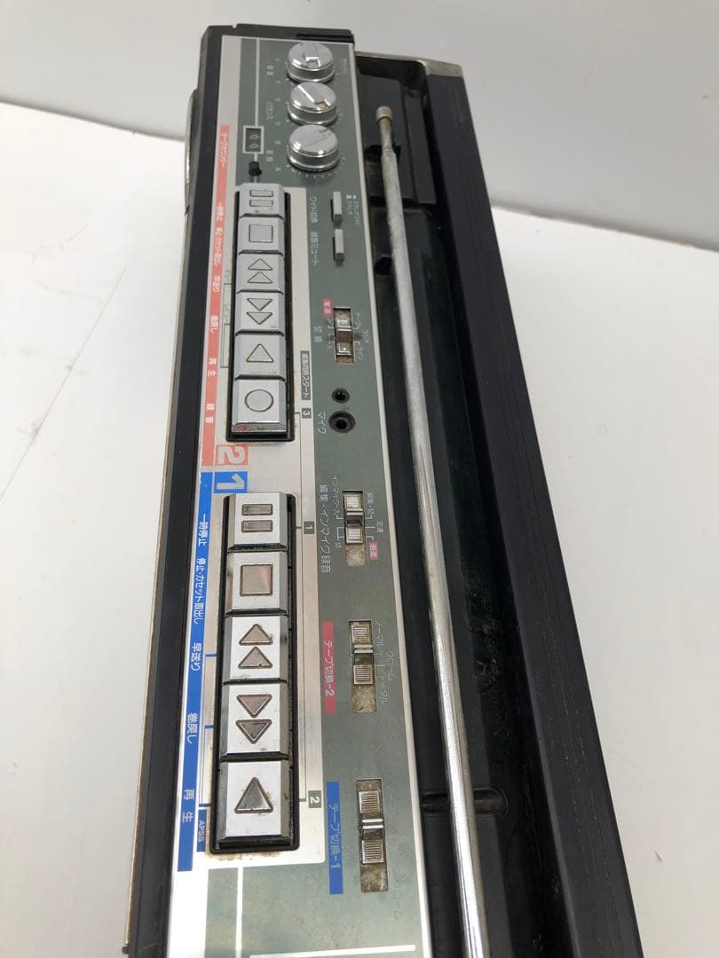 SHARP QT-77BK ブラック ラジカセ レトロ(D1 54)